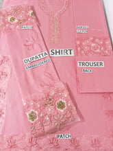 Grace S1010-Embroidered 3pc Lawn Dress with Embroidered Munar Dupatta.